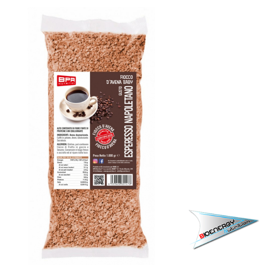 Bpr Nutrition-FIOCCO D'AVENA BABY AROMATIZZATO (Conf. 1 Kg)   Espresso Napoletano  